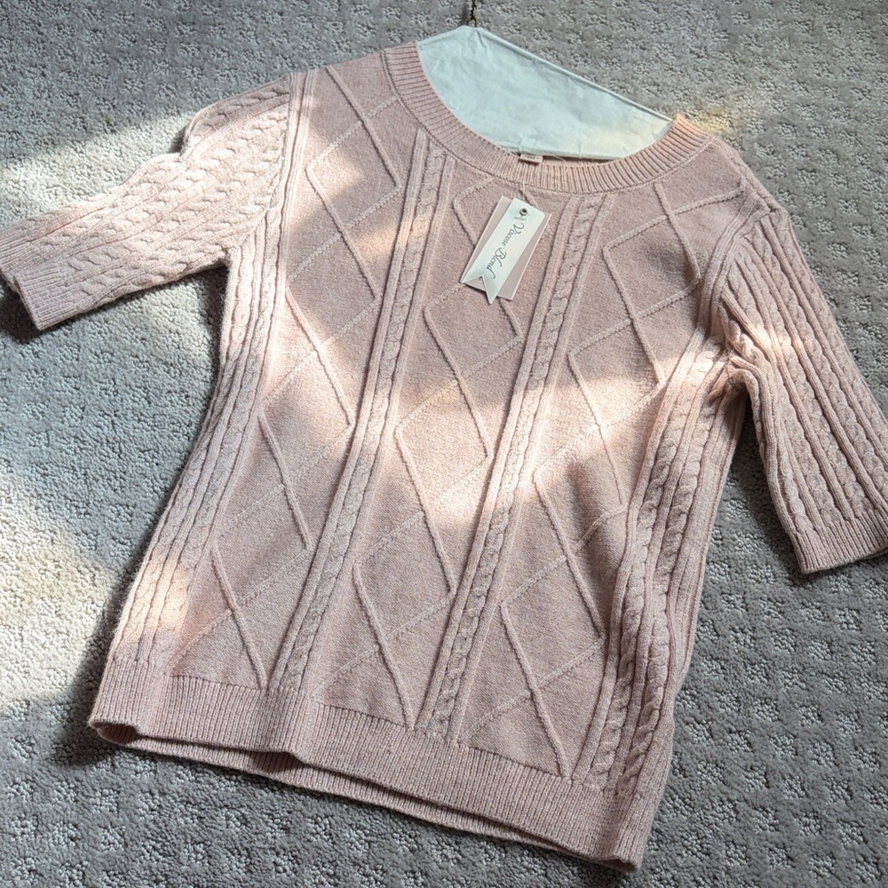 Philosophy Blush Cable Knit Women's Sweater